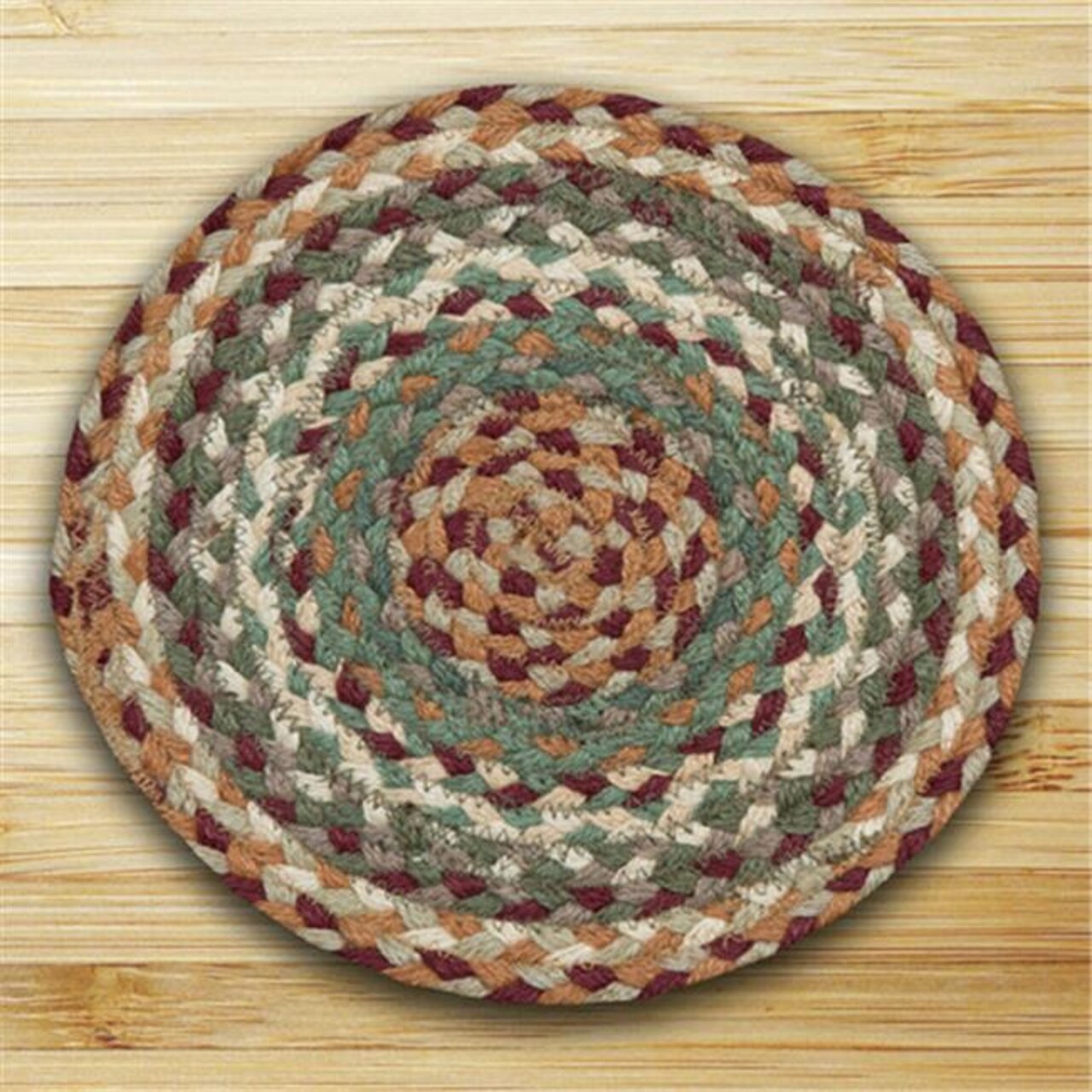 Earth Rugs 00-413 Miniature Swatch - Buttermilk and Cranberry